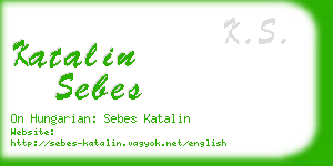 katalin sebes business card